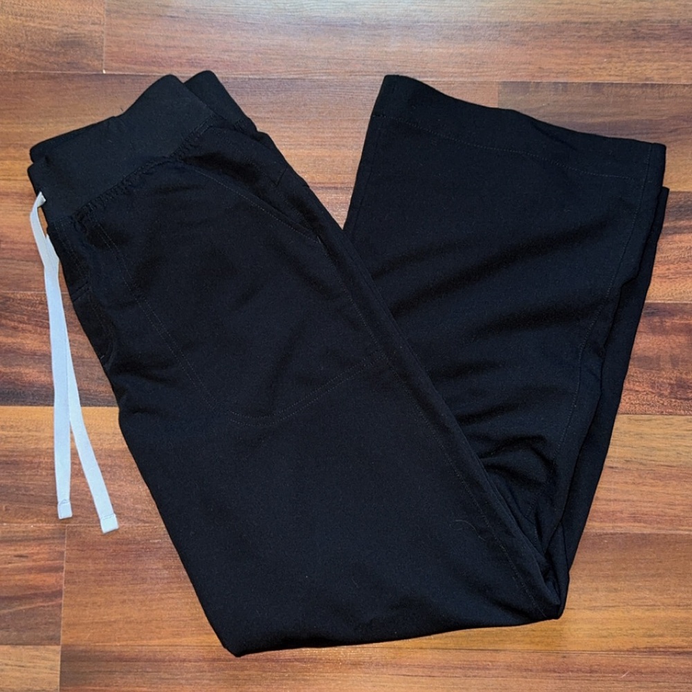 Figs Black Isabel Wide Leg Scrub Pants